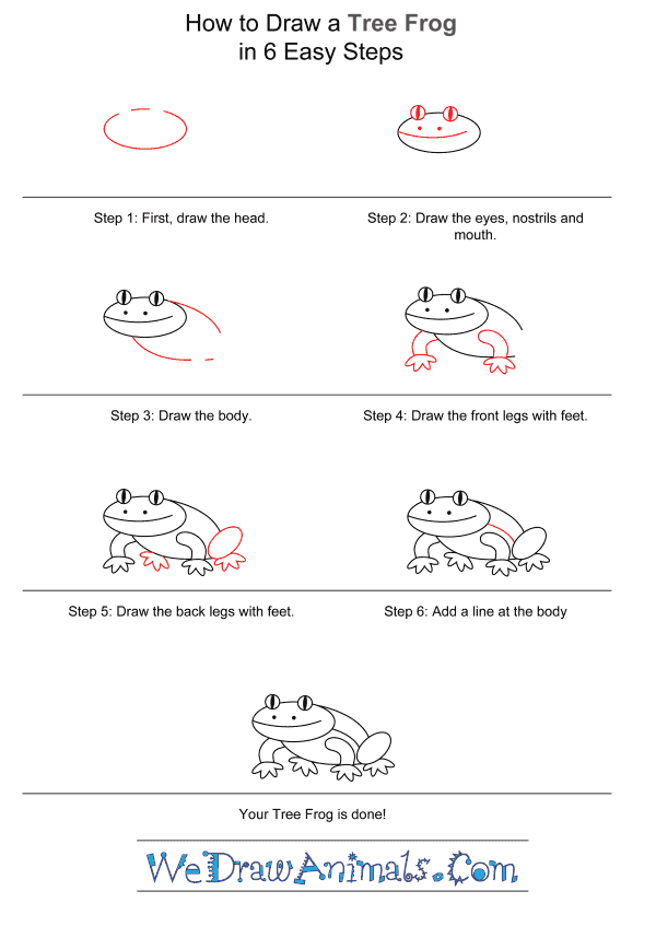 How to Draw a Tree Frog for Kids - Step-by-Step Tutorial