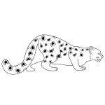 How to Draw a Snow Leopard