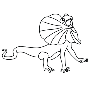 How To Draw A Frilled Lizard - Step-By-Step Tutorial