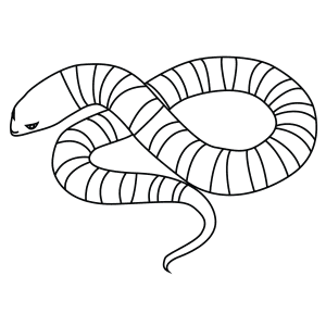 How To Draw A Tiger Snake - Step-By-Step Tutorial