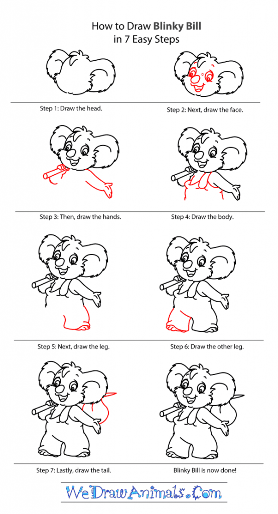 How to Draw Blinky Bill From The Adventures Of Blinky Bill
