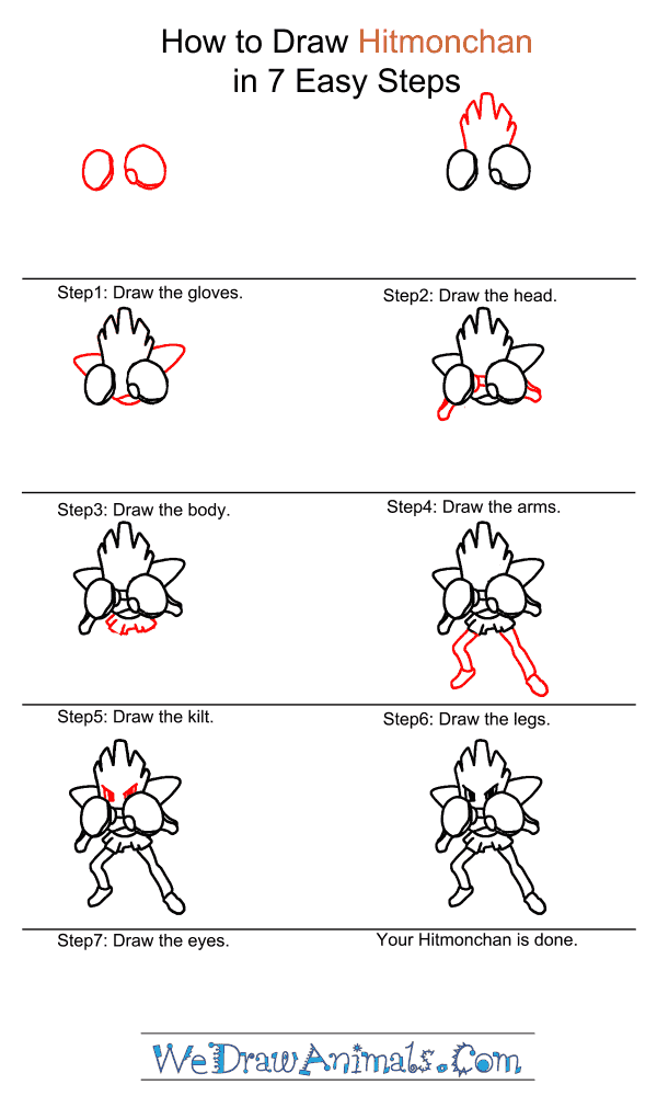 How to Draw Hitmonchan - Step-by-Step Tutorial