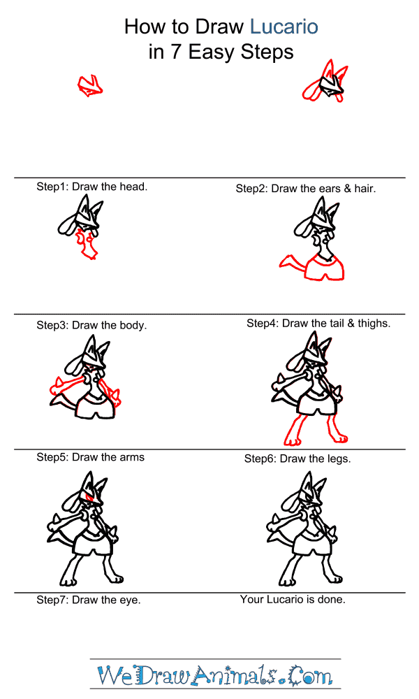 How to Draw Lucario - Step-by-Step Tutorial