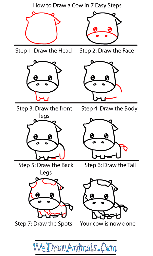 How to Draw a Baby Cow