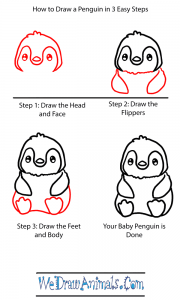 How to Draw a Baby Penguin