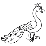 How to Draw a Simple Peacock for Kids