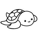 how to draw a cute turtle