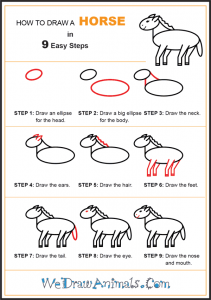 How to Draw a Simple Horse for Kids