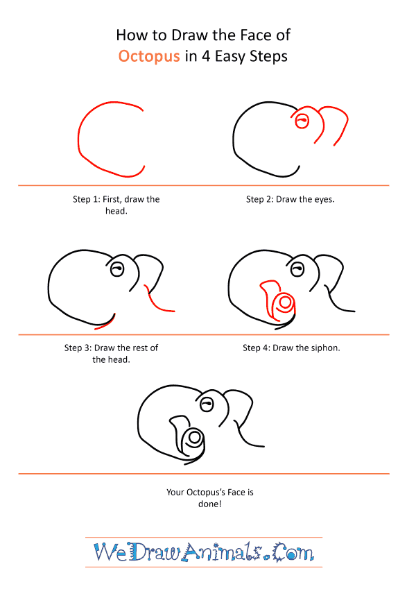 How to Draw an Octopus Face - Step-by-Step Tutorial