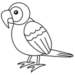 How to Draw a Simple Parrot for Kids